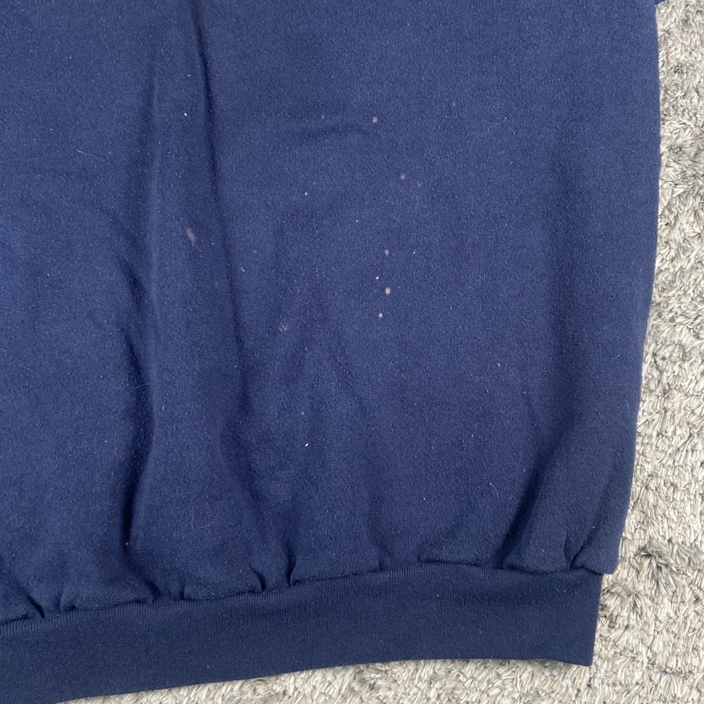 Vintage Tultex Sweatshirt Mens XL Navy Blue Polar Bear Embroidered Crewneck‎ 90s - Picture 8 of 10